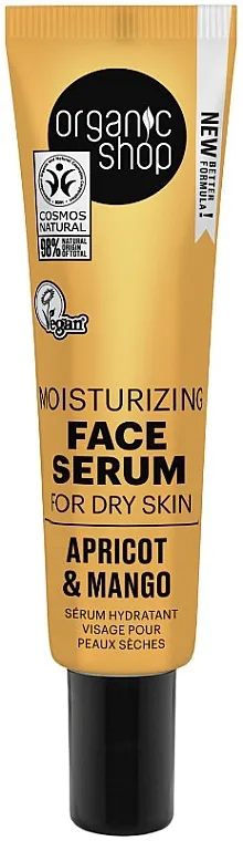 Organic Shop Apricot &amp; Mango Moisturizing Serum Serum za suvu kožu "Kajsija i Mango"