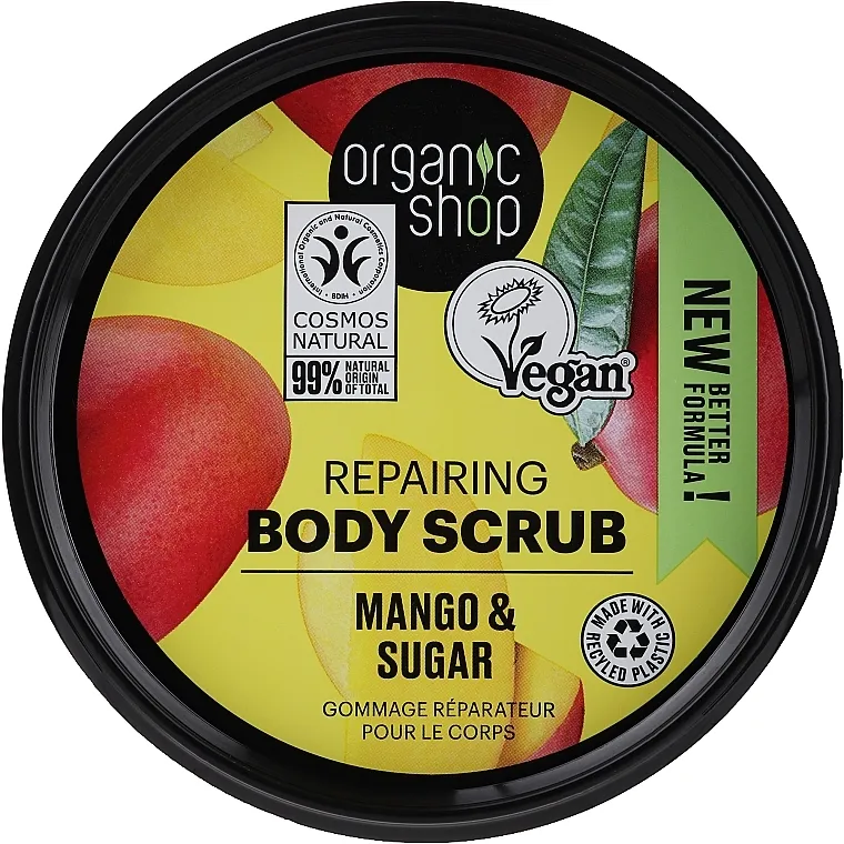 Organic Shop Body Scrub Organic Mango &amp; Sugar Scrub za tijelo "Kenijski mango"