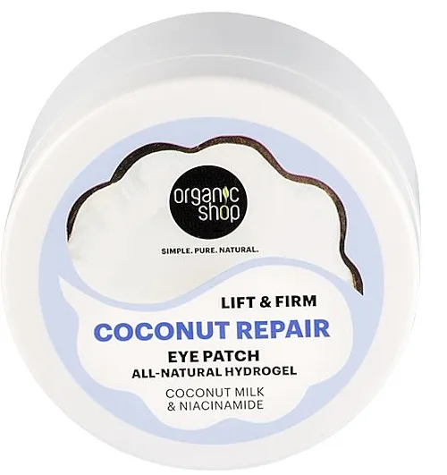 Organic Shop Coconut Repair Eye Patch Hidrogeli flasteri za podočnjake "Kokosovo mleko i niacinamid"