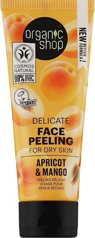 Organic Shop Delicate Face Peeling Pumpkin &amp; Honey Piling marelice i manga za suhu kožu