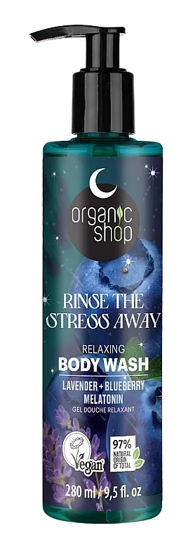 Organic Shop Dreamy Nights Collection Sleeping Relaxing Body Wash Rinse The Stress Away Relaksirajući gel za tuširanje