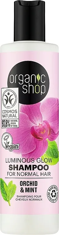 Organic Shop Luminous Glow Shampoo Šampon za normalnu kosu sa orhidejom i nanom