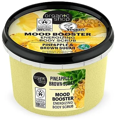 Organic Shop Mood Booster Energizing Body Scrub Piling za telo Ananas &amp; Smeđi