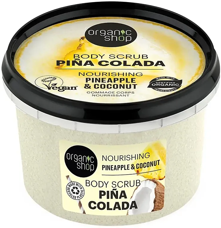Organic Shop Pina Colada Body Scrub Hranljivi piling za telo Ananas i kokos