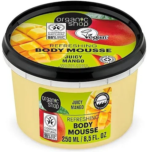 Organic Shop Refreshing Body Mousse Piling za telo Sočna Mango