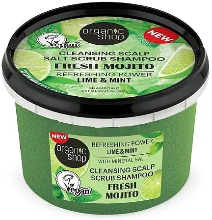 Organic Shop Salt Scrub Shampoo Piling šampon za kosu Lime &amp; Mint