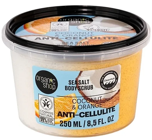 Organic Shop Sea Salt Body Scrub Anticelulit piling za telo sa morskom solju "Kokos i narandža"