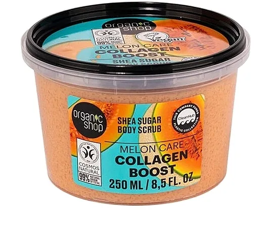 Organic Shop Shea Sugar Body Scrub Melon Care Collagen Boost Piling za telo "Dinja"