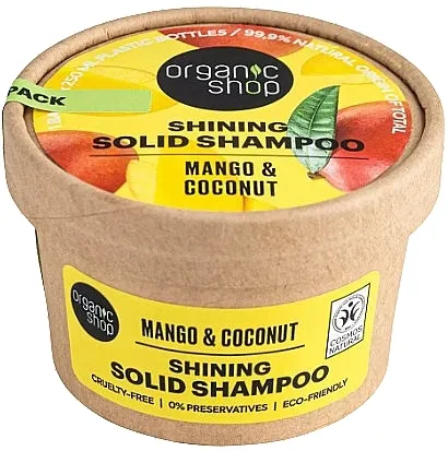 Organic Shop Shining Solid Shampoo Šampon za kosu u pločici Mango &amp; Kokos