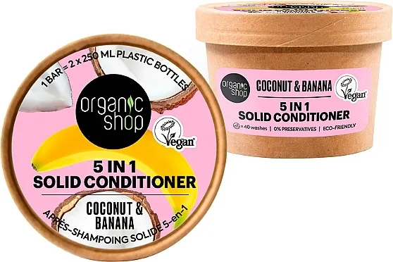 Organic Shop Solid Conditioner Regenerator za kosu Kokos &amp; Banana