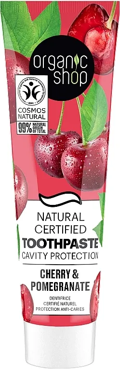Organic Shop Toothpaste Cavity Protection Cherry&amp;Pomegranate Pasta za zube