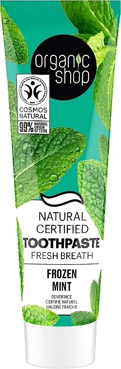 Organic Shop Toothpaste Fresh Breath Frozen Mint Pasta za zube