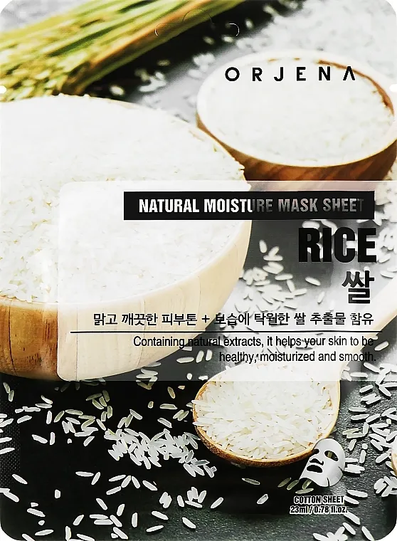 Orjena Natural Moisture Rice Mask Sheet Sheet maska ​​za lice s ekstraktom riže