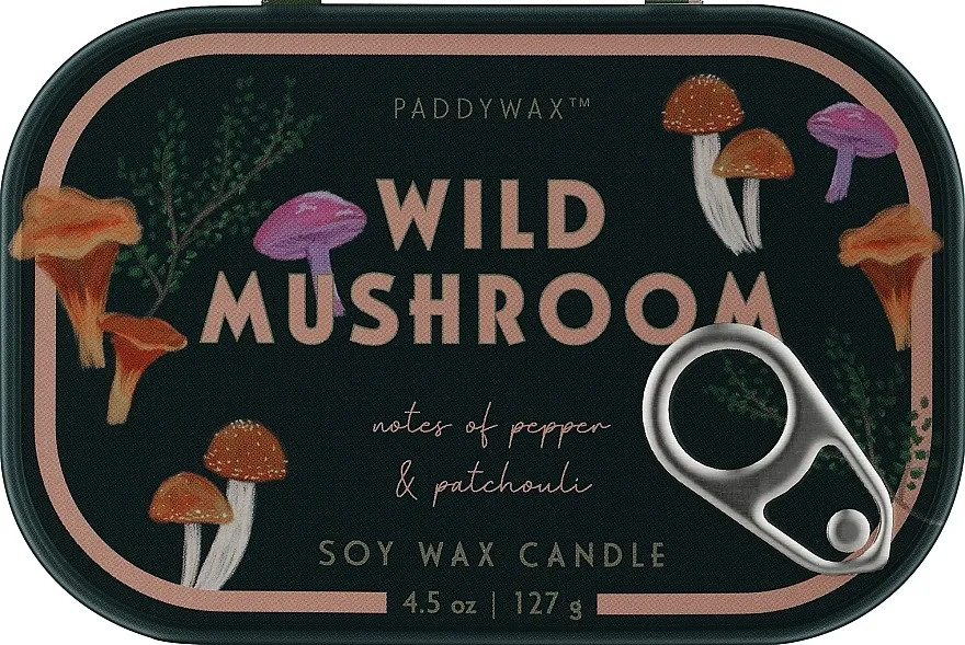 Paddywax Bistro Printed Candle Aromatična sveća u limenci 'Divlja Gljiva'