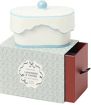 Paddywax Cherie Ceramic Dish Candle Blue Aromatična sveća u keramičkoj posudi "Lavender &amp; Thyme"