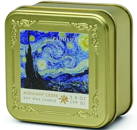 Paddywax Impressionist Tin Candle Van Gogh Mirišljava sveća Midnight Cedre
