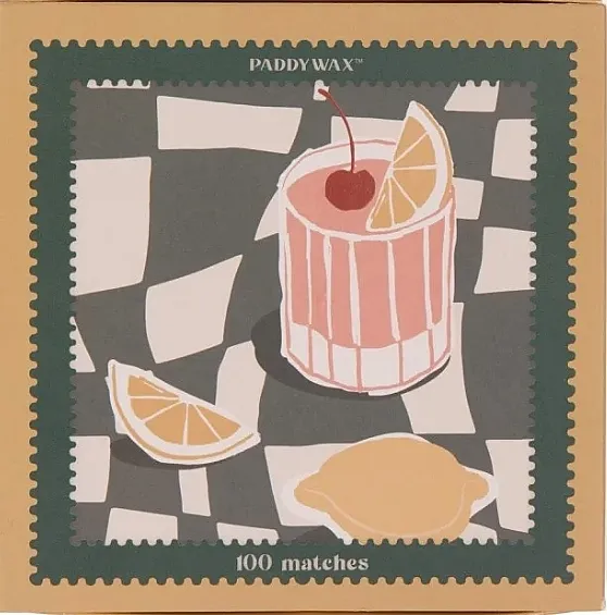 Paddywax Jumbo Boxed Matches Sigurne šibice za sveće u kutiji 'Cocktail'