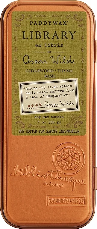 Paddywax Library Oscar Wilde Aromatična svijeća