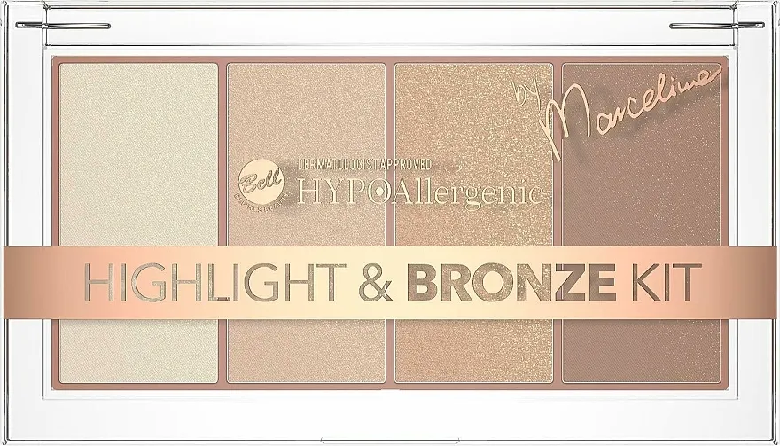 Paleta highlightera i bronzera za lice Bell HYPOAllergenic Highlight &amp; Bronze Kit by Marcelina