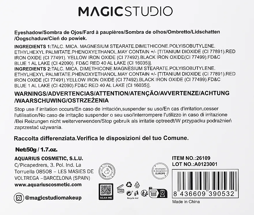 Paleta senki za oči Magic Studio Beauty Colors Eyeshadows Palette Set 42