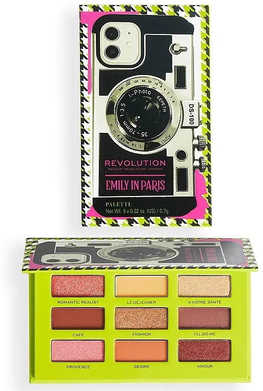 Paleta senki za oči Makeup Revolution x Emily In Paris Mini Shadow Palette
