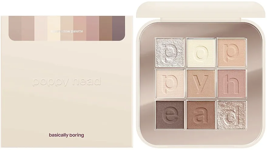Paleta senki za oči Poppy Head Eyeshadow Palette Basically Boring