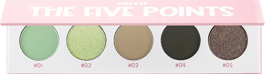 Paleta sjenila za oči Miyo Five Points Palette