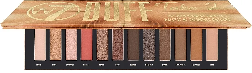 Paleta sjenila za oči W7 Buff Take 2 Pressed Pigment Palette