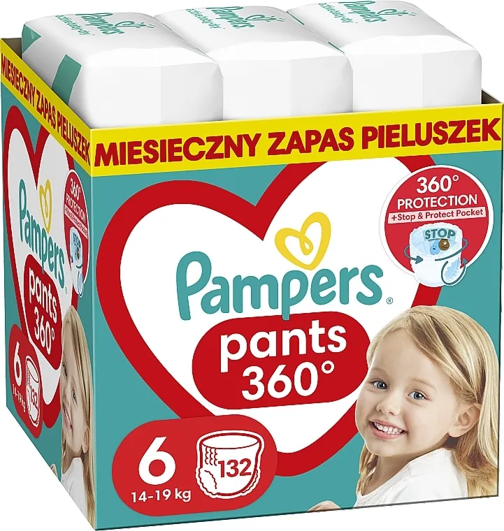 Pampers Hlače Veličina 6 (Extra Large) 15+ kg, 132 kom