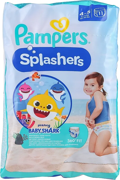 Pampers Splashers Plivaće hlačice vel.4-5 (9-15 kg), 11 kom