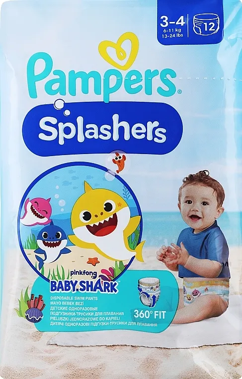 Pampers Splashers Plivačke hlačice 3-4 (6-11 kg) 12 kom