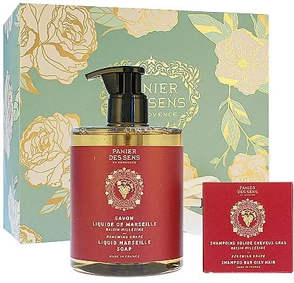 Panier Des Sens Grape (shampoo/75g + soap/500ml) Set