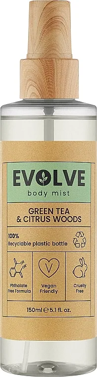 Parfimisan sprej za telo Evolve Green Tea &amp; Citrus Woods