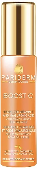 Pariderm Boost C Stabilized Vitamin C And Hyaluronic Acid Antioxidant Serum Skin Radiance Tonirajuće antio oksidativno serum za lice