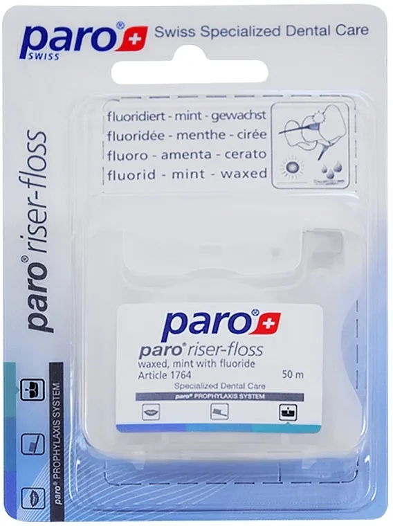 Paro Swiss Riser Floss Konac za zube, voštani, sa nane i fluorom