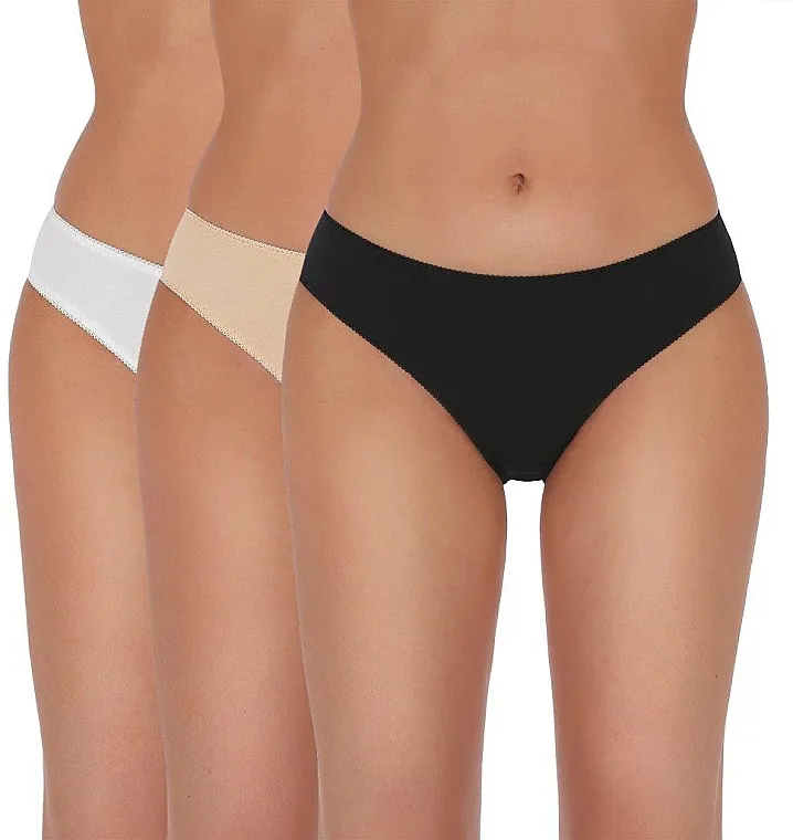 Passion Basic Panties 002 Brazilijske gaćice 3‑pak