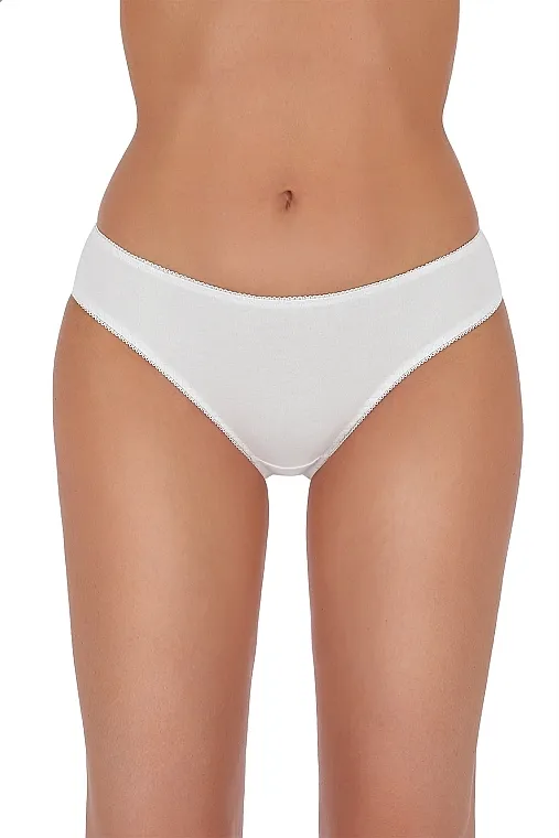 Passion Basic Panties 002 White Bele brazilske gaćice