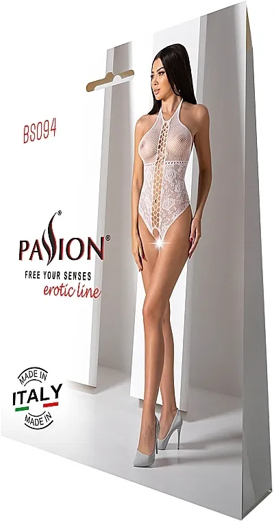Passion Bodystocking Erotski bodi BS094, beli
