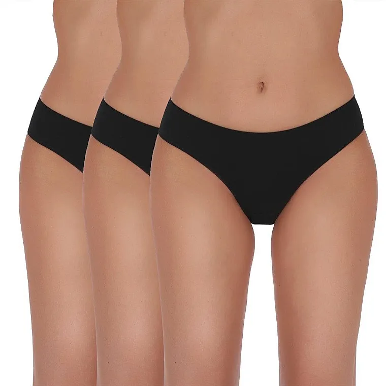 Passion Ženske gaćice tipa slip, Basic Panties 001, crna, 3‑pak