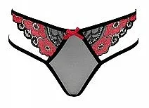 Passion Ženske tanga gaćice "Poppy", crne