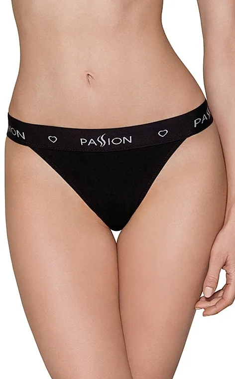 Passion Pamučne tange sa širokom elastičnom trakom PS015, black