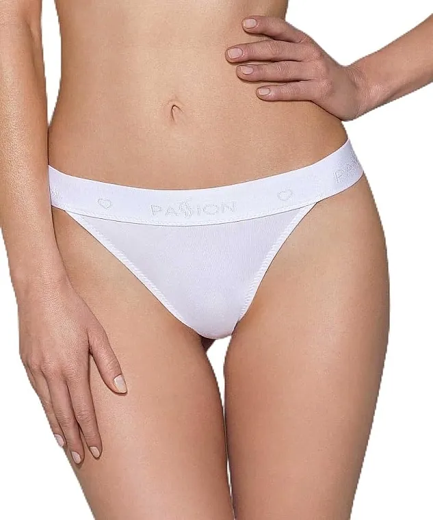 Passion Pamučne tange sa širokom elastičnom trakom PS015, white