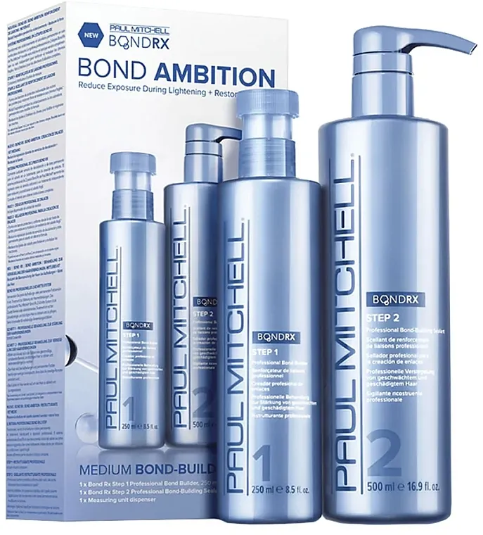 Paul Mitchell Bond Rx Bond Ambition Medium Bond Building Kit (build/250ml + seal/500ml) Set