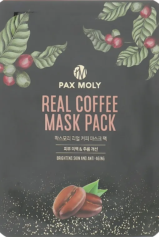 Pax Moly Real Coffee Mask Pack Sheet maska ​​s ekstraktom kave