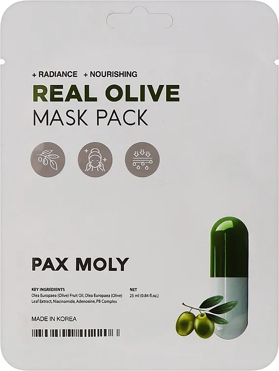 Pax Moly Real Olive Mask Pack Maska u maramici sa maslinovim uljem