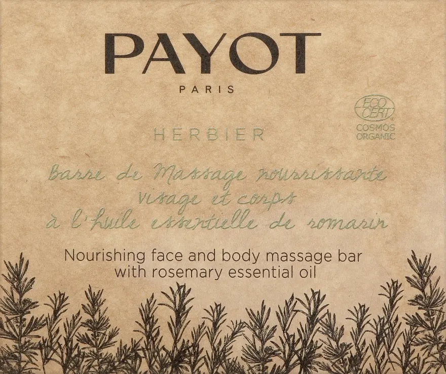 Payot Herbier Nourishing Massage Bar Čvrsto ulje za masažu s eteričnim uljem ružmarina