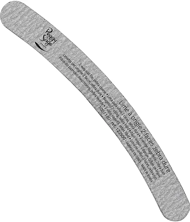 Peggy Sage 2-Way Washable Banana Nail File Zebra Turpija za nokte "Banana" dvostrana, 100/180, zebra