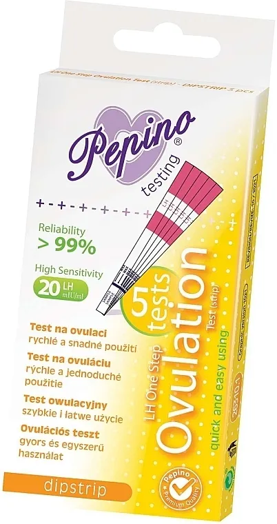 Pepino Testing Dipstrip Ovulation Test Test za ovulaciju, 5 kom.