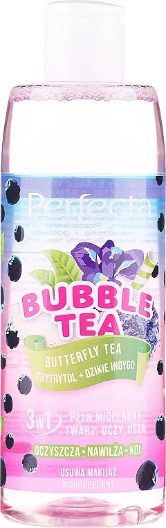 Perfecta Bubble Tea Butterfly Tea Micelarna voda 3 u 1 za lice, oči i usne