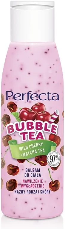 Perfecta Bubble Tea Wild Cherry + Matcha Tea Body Lotion MINI Losion za telo "Divlja trešnja i matcha čaj"